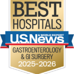 2025-26 US News and World Report Best Hospitals Survey Gastroenterology & GI Surgery Badge